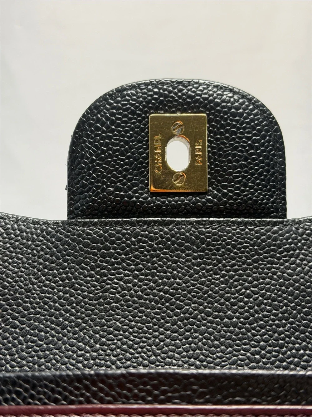 CHANEL Caviar Quilted Jumbo Single Flap Black